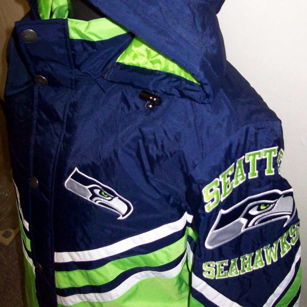 Seattle SEAHAWKS Starter Hooded Jacket  XL 2X